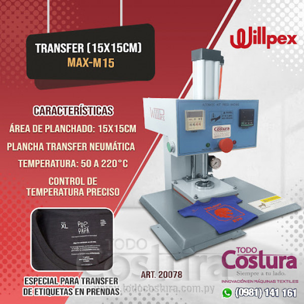 TRANSFER (15X15CM) WILLPEX MAX-M15